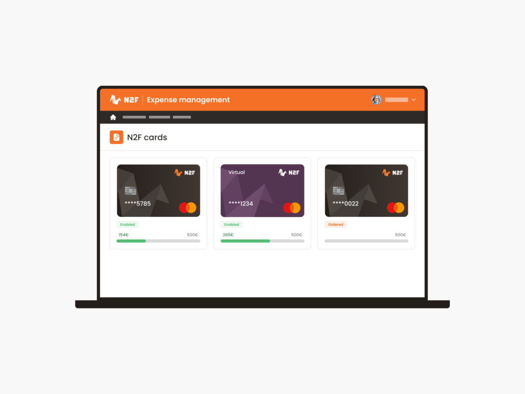 N2F interface for cards management