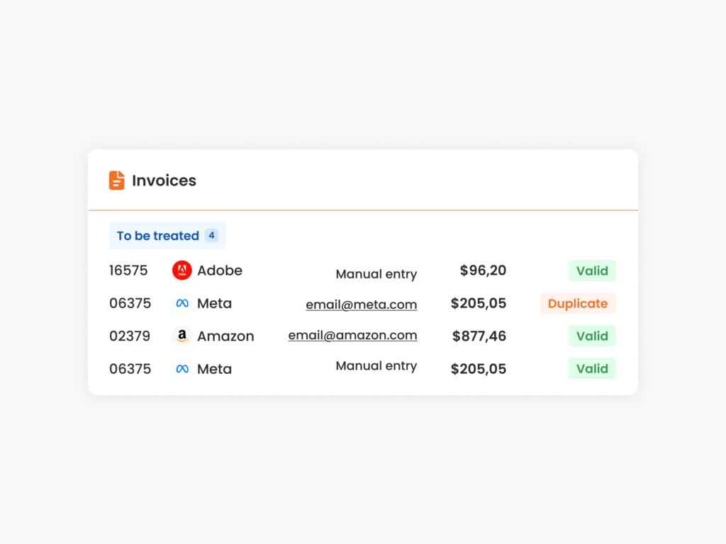 Centralized invoices