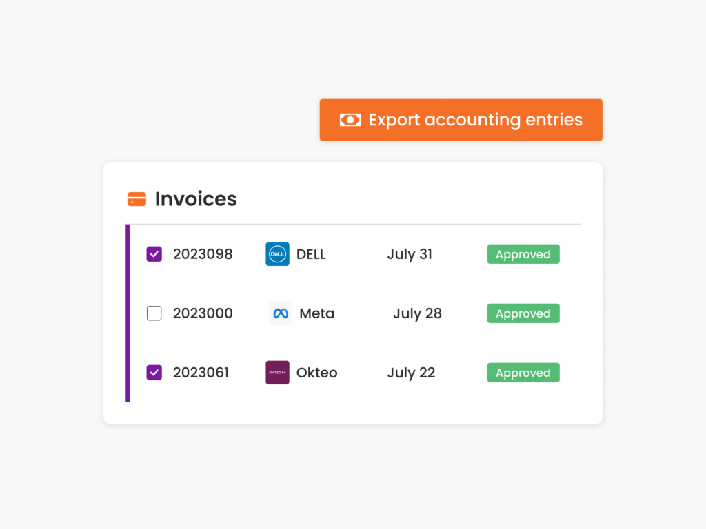 Export your invoices into accounting