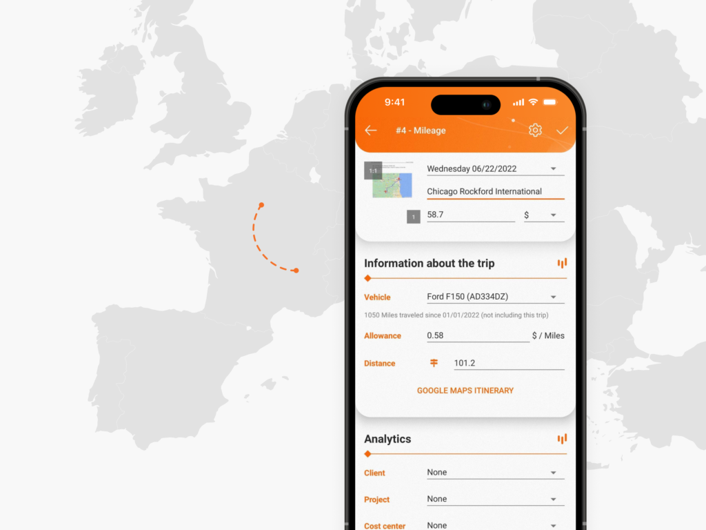 Mileage allowance declaration