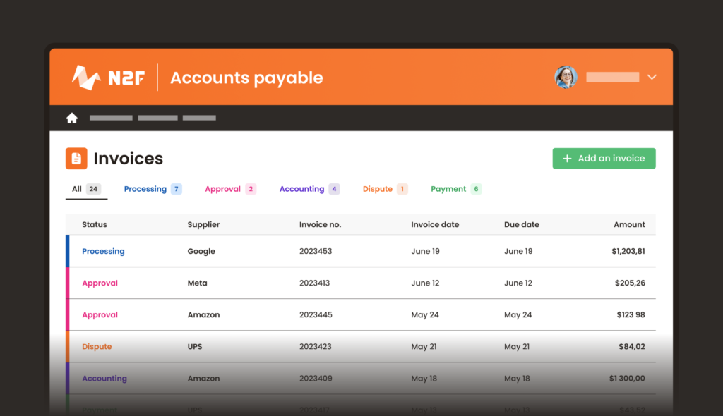 N2F Accounts payable