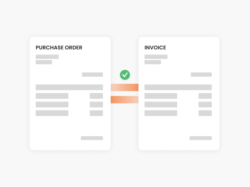 Purchase order reconciliation with invoice