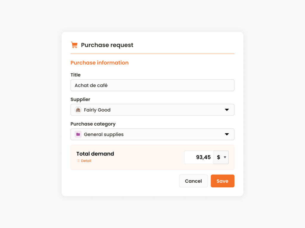 Form purchase request