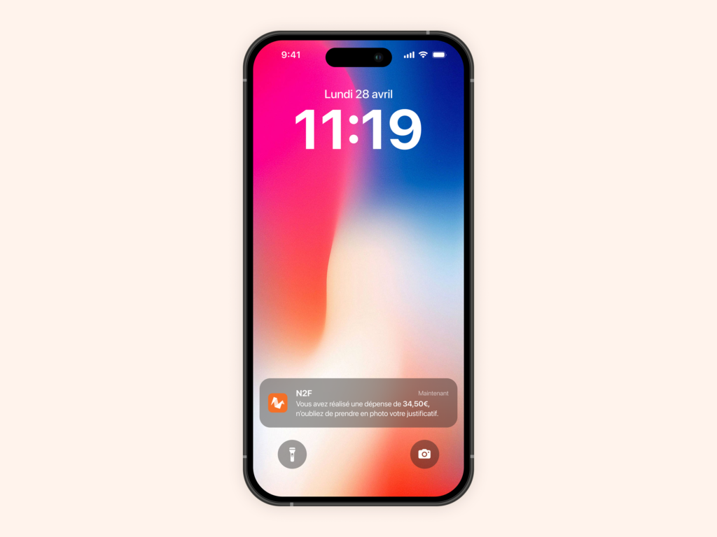 Notification N2F de paiement par carte