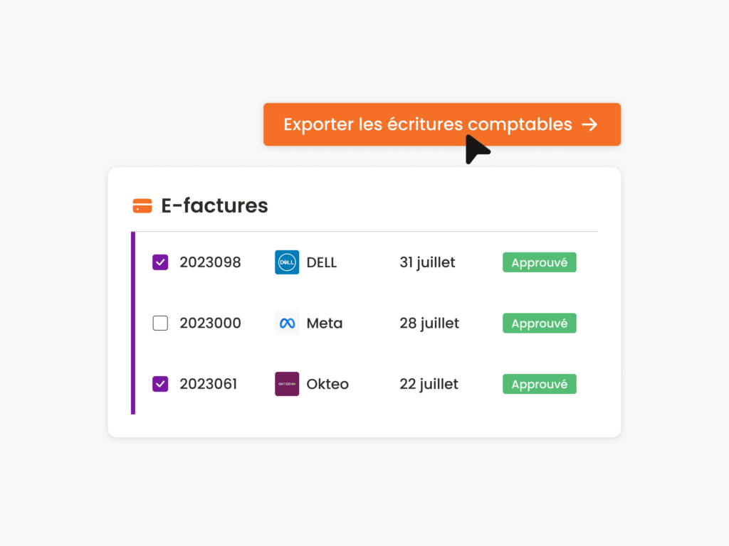Export des écritures comptables