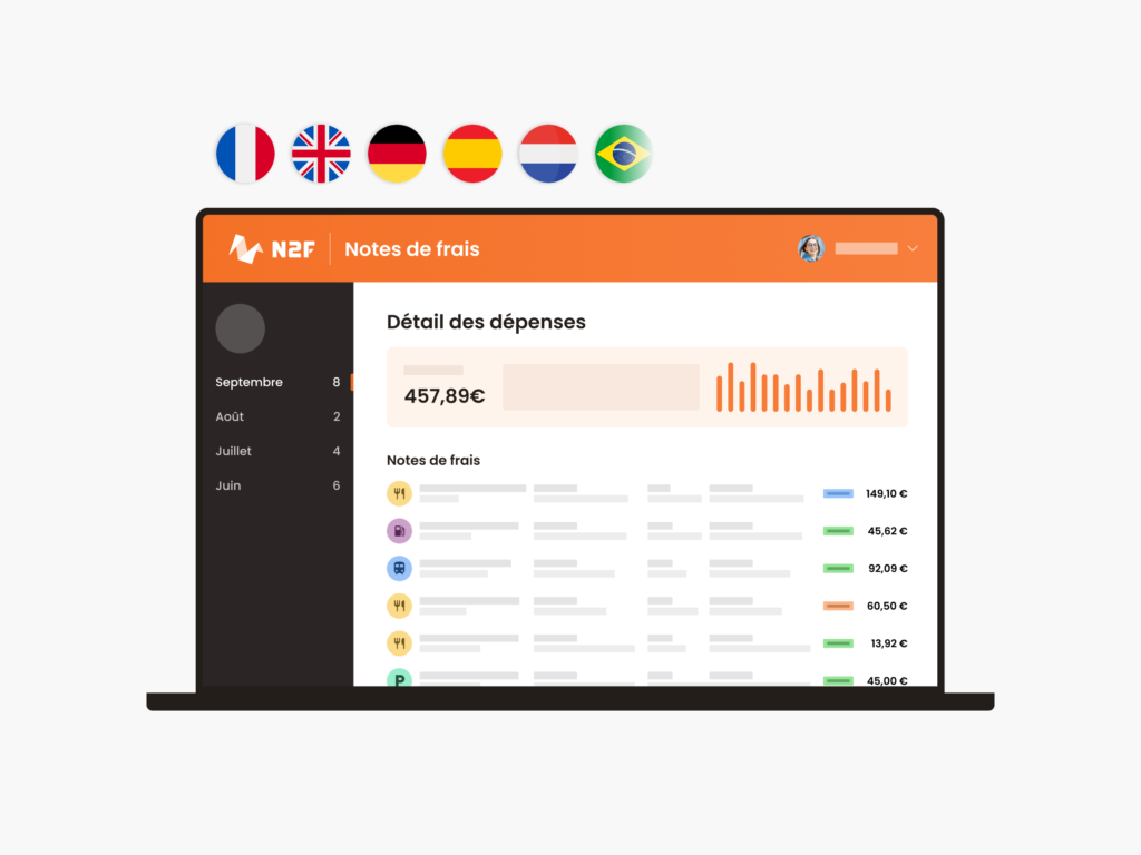 Interface N2F disponible en plusieurs langues