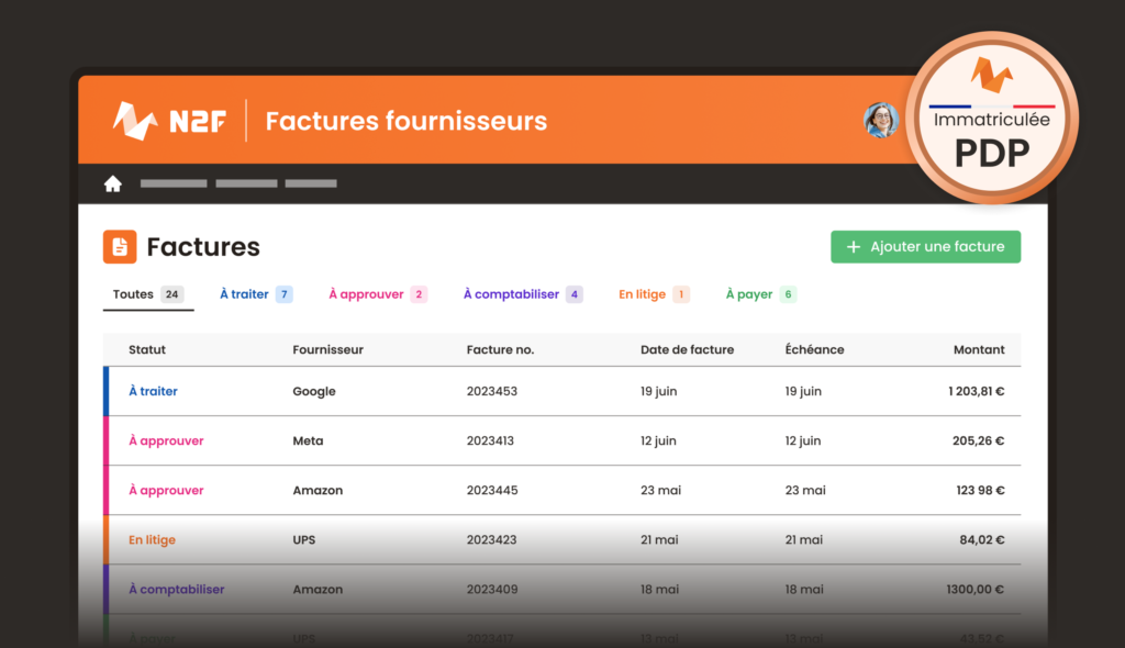 N2F Factures fournisseurs