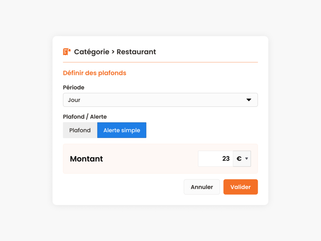 Intégration de la politique de frais dans N2F